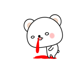 Greetings sticker of polar Bear. Basic 2 sticker #13585764