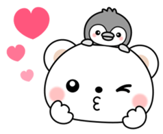 Greetings sticker of polar Bear. Basic 2 sticker #13585766