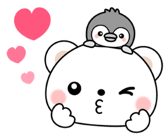 Greetings sticker of polar Bear. Basic 2 sticker #13585766