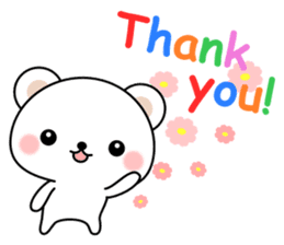 Greetings sticker of polar Bear. Basic 2 sticker #13585768