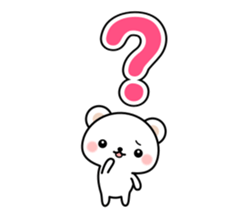 Greetings sticker of polar Bear. Basic 2 sticker #13585780