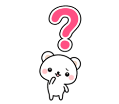 Greetings sticker of polar Bear. Basic 2 sticker #13585780