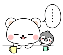 Greetings sticker of polar Bear. Basic 2 sticker #13585781