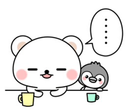 Greetings sticker of polar Bear. Basic 2 sticker #13585781