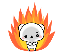 Greetings sticker of polar Bear. Basic 2 sticker #13585783