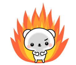 Greetings sticker of polar Bear. Basic 2 sticker #13585783