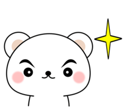 Greetings sticker of polar Bear. Basic 2 sticker #13585784