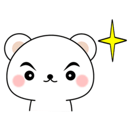 Greetings sticker of polar Bear. Basic 2 sticker #13585784