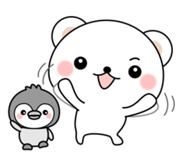 Greetings sticker of polar Bear. Basic 2 sticker #13585788