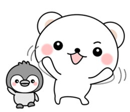 Greetings sticker of polar Bear. Basic 2 sticker #13585788