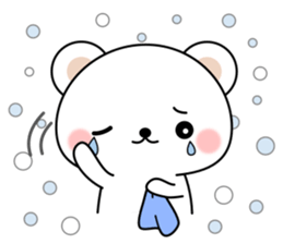 Greetings sticker of polar Bear. Basic 2 sticker #13585789