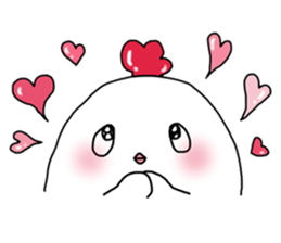 red-and-white bird sticker #13585960