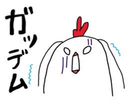 red-and-white bird sticker #13585967