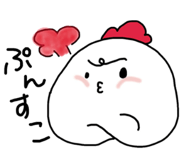 red-and-white bird sticker #13585968