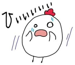 red-and-white bird sticker #13585969