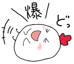 red-and-white bird sticker #13585974