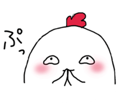red-and-white bird sticker #13585978