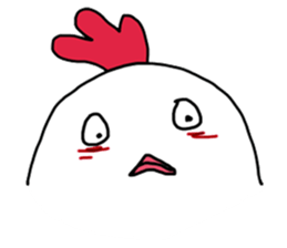 red-and-white bird sticker #13585987
