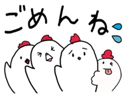 red-and-white bird sticker #13585988