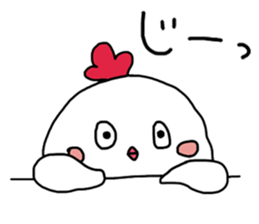 red-and-white bird sticker #13585989