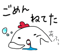 red-and-white bird sticker #13585995