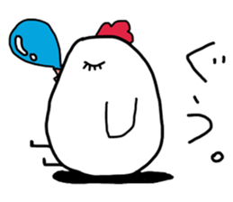 red-and-white bird sticker #13585997