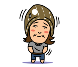 Hippie Au - The Happy Artist sticker #13586296