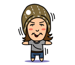 Hippie Au - The Happy Artist sticker #13586297