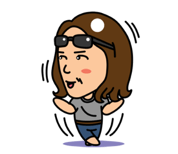 Hippie Au - The Happy Artist sticker #13586298