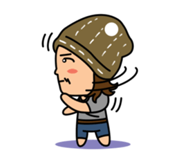 Hippie Au - The Happy Artist sticker #13586300