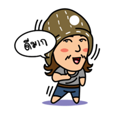 Hippie Au - The Happy Artist sticker #13586301