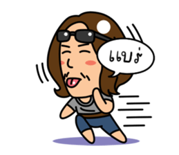 Hippie Au - The Happy Artist sticker #13586302