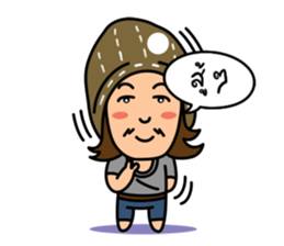 Hippie Au - The Happy Artist sticker #13586303