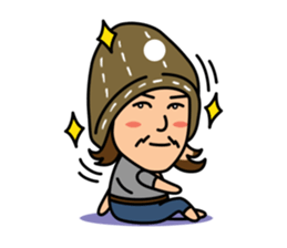 Hippie Au - The Happy Artist sticker #13586305