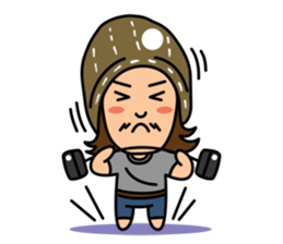 Hippie Au - The Happy Artist sticker #13586306