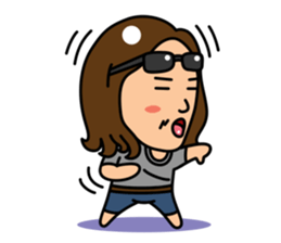 Hippie Au - The Happy Artist sticker #13586307