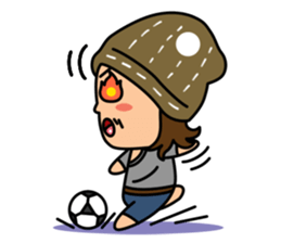 Hippie Au - The Happy Artist sticker #13586308