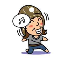 Hippie Au - The Happy Artist sticker #13586309