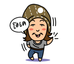 Hippie Au - The Happy Artist sticker #13586310