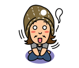 Hippie Au - The Happy Artist sticker #13586313