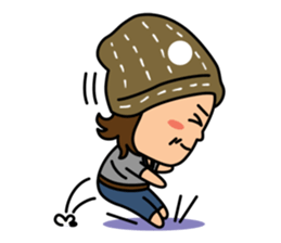 Hippie Au - The Happy Artist sticker #13586314