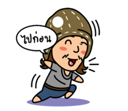 Hippie Au - The Happy Artist sticker #13586319