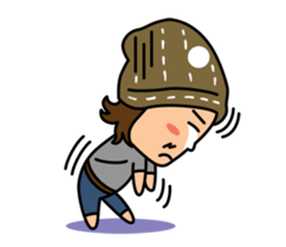 Hippie Au - The Happy Artist sticker #13586329