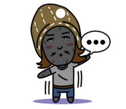 Hippie Au - The Happy Artist sticker #13586330