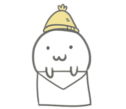 Knit hat seal sticker #13586375