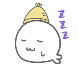 Knit hat seal sticker #13586380