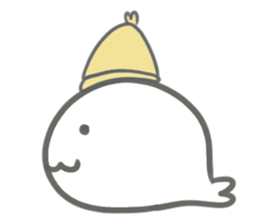 Knit hat seal sticker #13586385