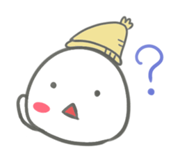 Knit hat seal sticker #13586386