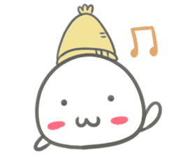 Knit hat seal sticker #13586389