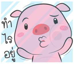 pig pink sticker #13586770